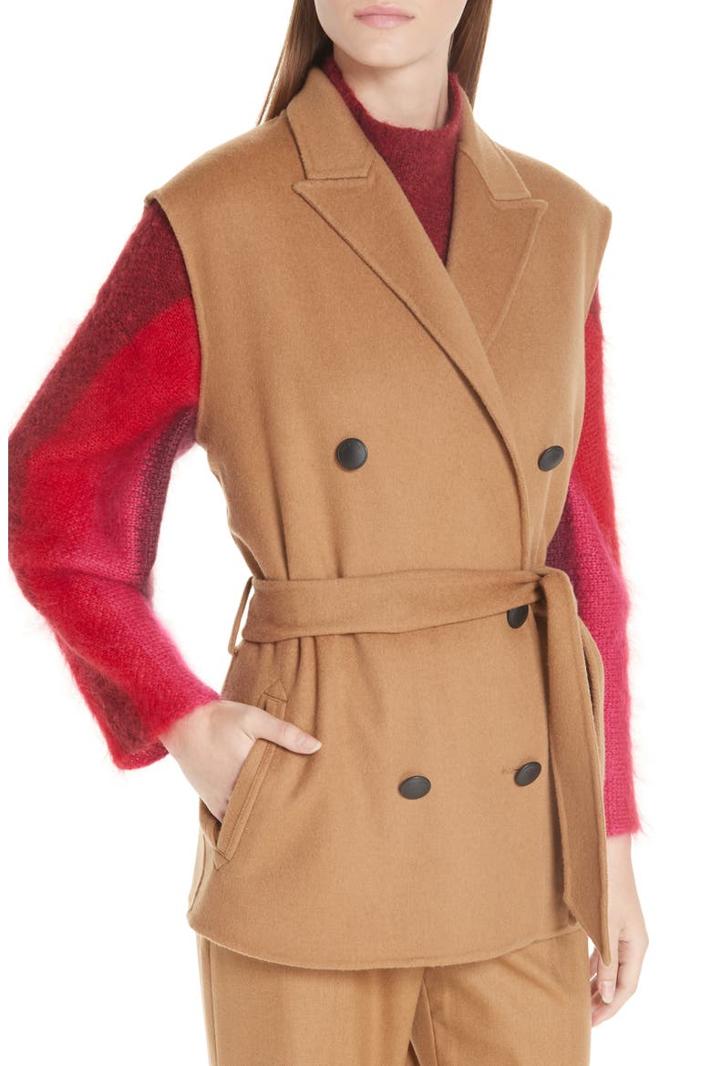 Pearson Wool Blend Vest, Alternate, color, CAMEL