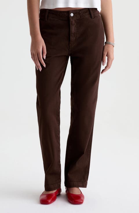 Brinley Mid Rise Straight Leg Trouser Jeans