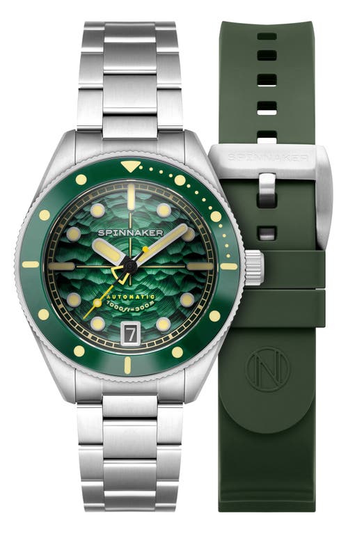 SPINNAKER Challenger Automatic Bracelet Watch, 42mm in Green  product