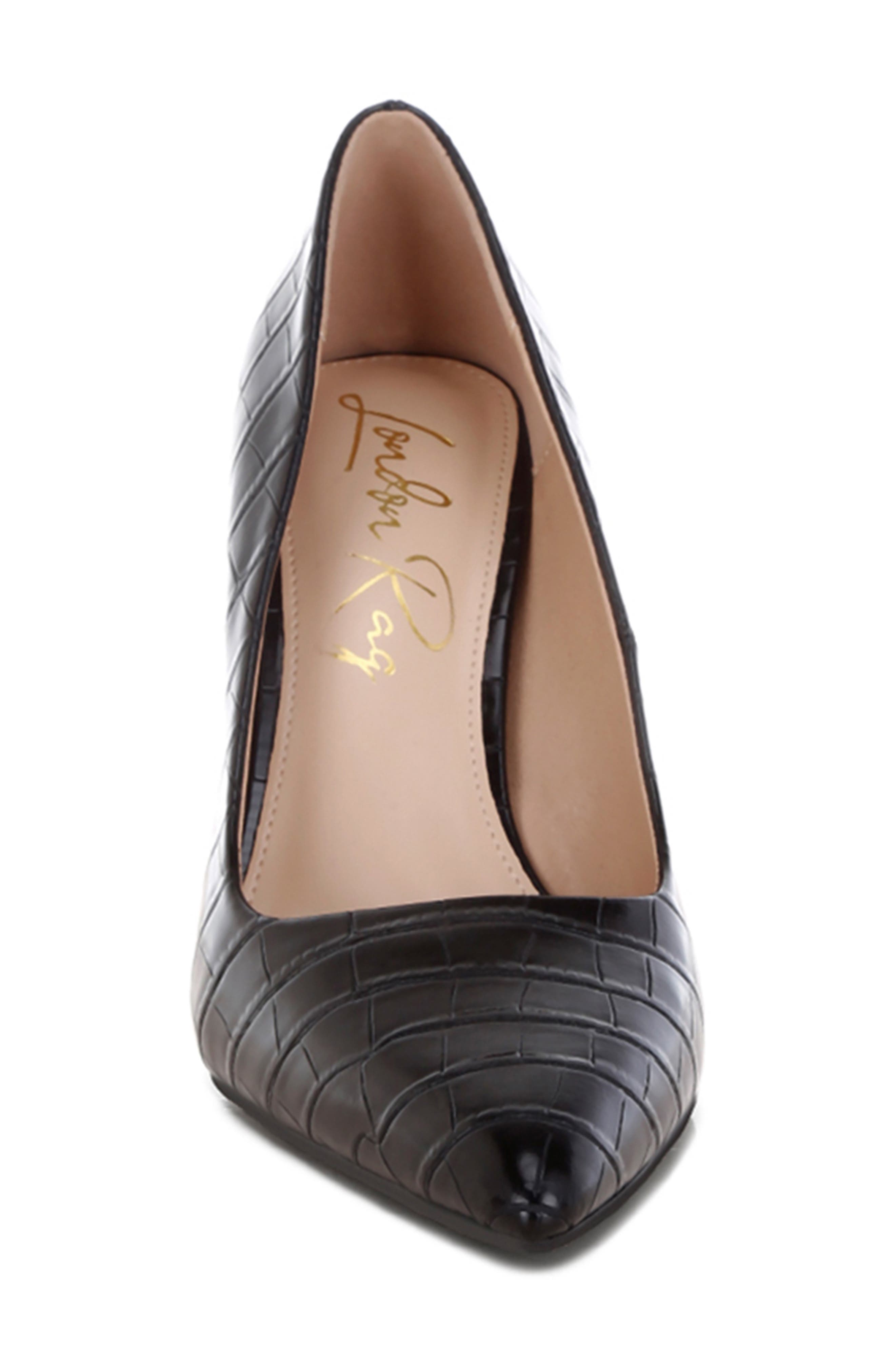 LONDON RAG Scheba Croc Embossed Pump, Alternate, color, Black