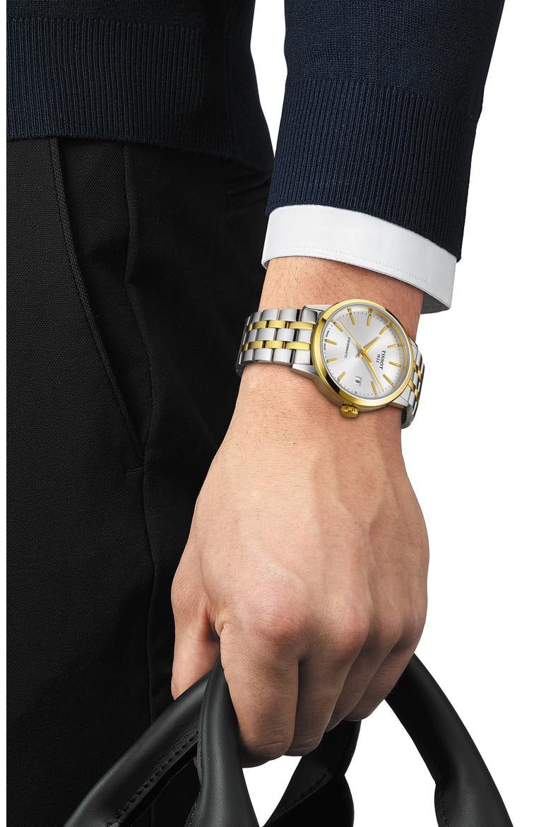 Classic Dream Swissmatic Two-Tone Bracelet Watch, 42mm, Alternate, color, SILVER