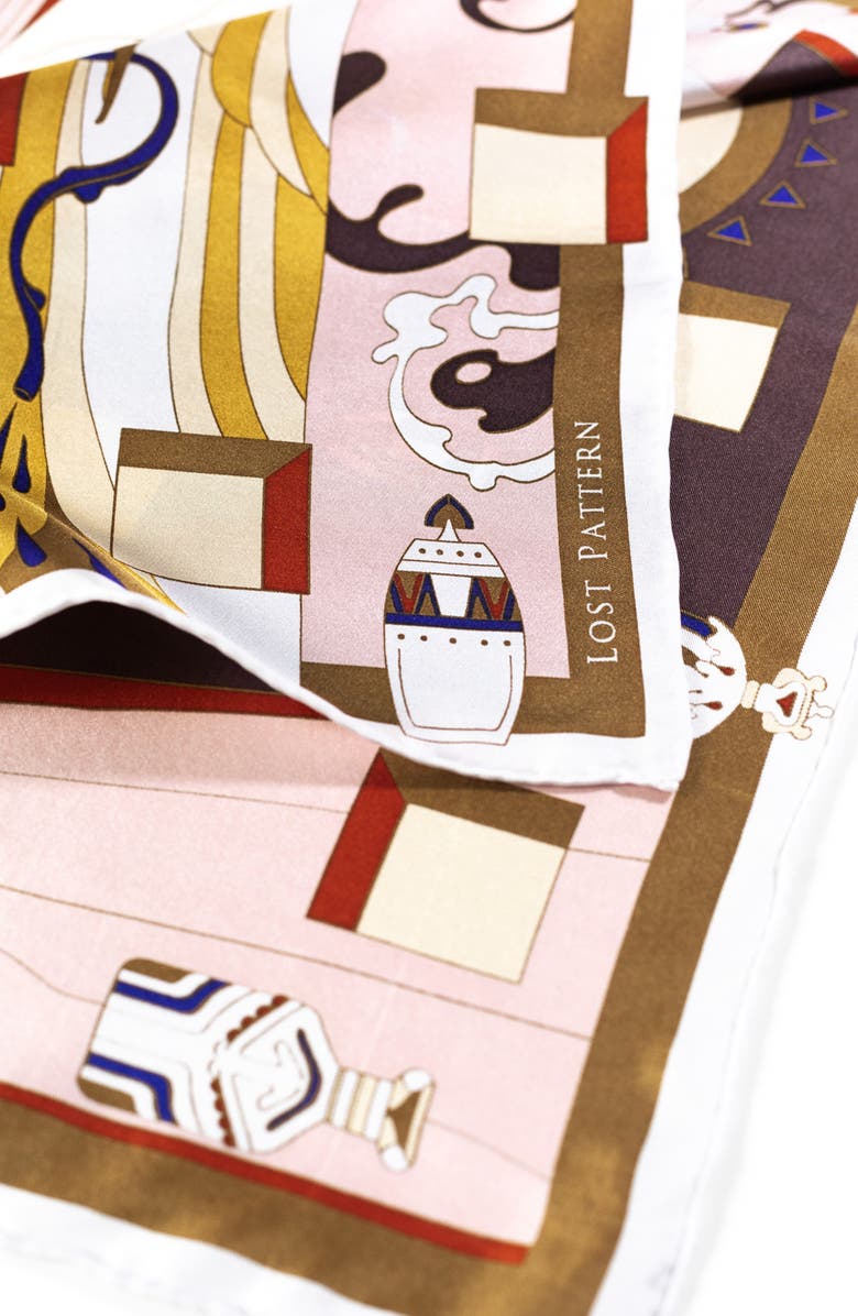 Lost Pattern The Kiss Silk Bandana, Alternate, color, 