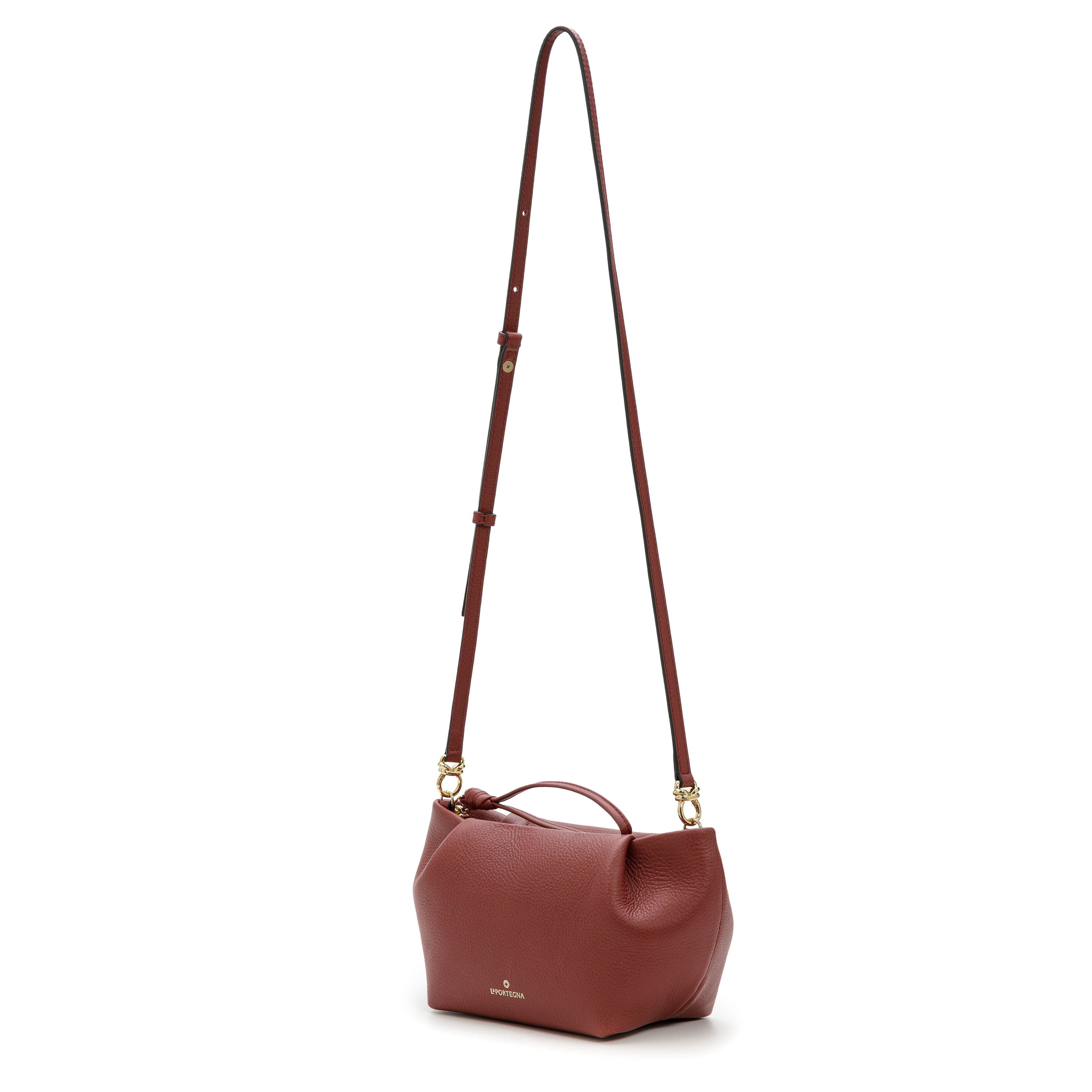 Martita Small Leather Clutch Bag With Shoulder Strap, Alternate, color, Raspberry