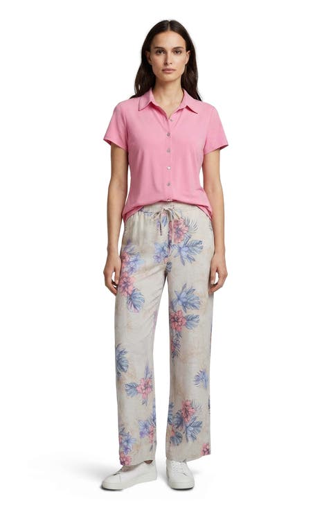 Exotic Floral Lillian Womens Wide-leg Pant