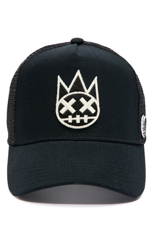 Cult Of Individuality Glow In The Dark Shimuchan Logo Mesh Back Trucker Hat In Glow In Black