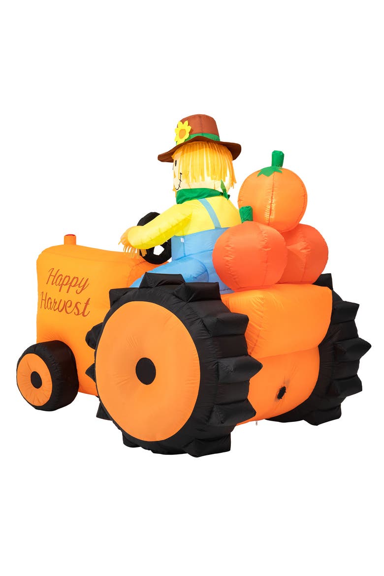 7ft Fall Lighted Inflatable Tractor Decor, Alternate, color, Orange