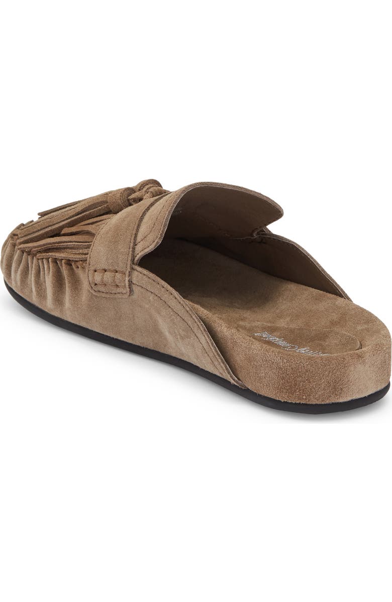 Jeffrey Campbell Toggle Fringe Mule, Alternate, color, Light Khaki Suede