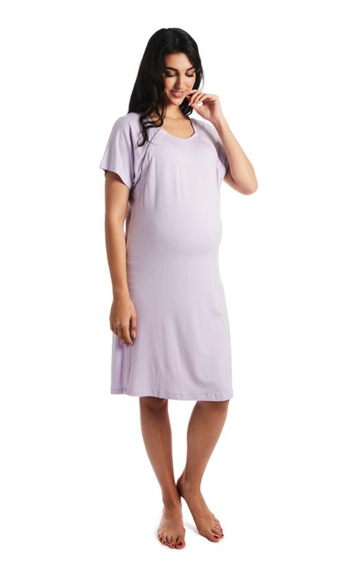 Everly Grey Rosa Jersey Maternity Hospital Gown In Pink