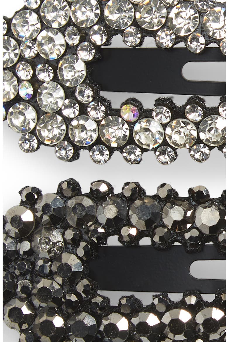 2-Pack Crystal Hair Clips, Alternate, color, CRY/BLKDIA