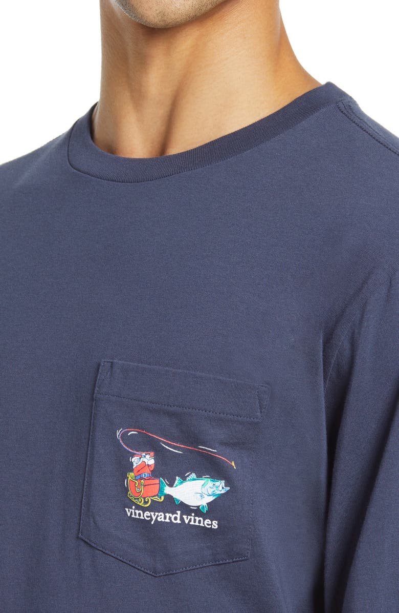 vineyard vines Men's Flying Through the Night Long Sleeve Pocket Graphic Tee, Alternate, color, 