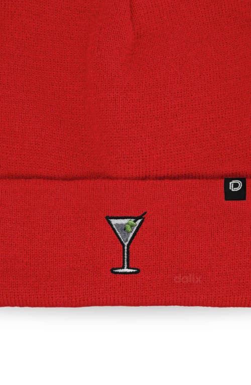 Dalix Martini Beanie Cap In Red