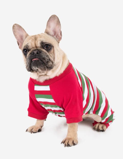 Dog Cotton Striped Matching Family Holiday Pajamas