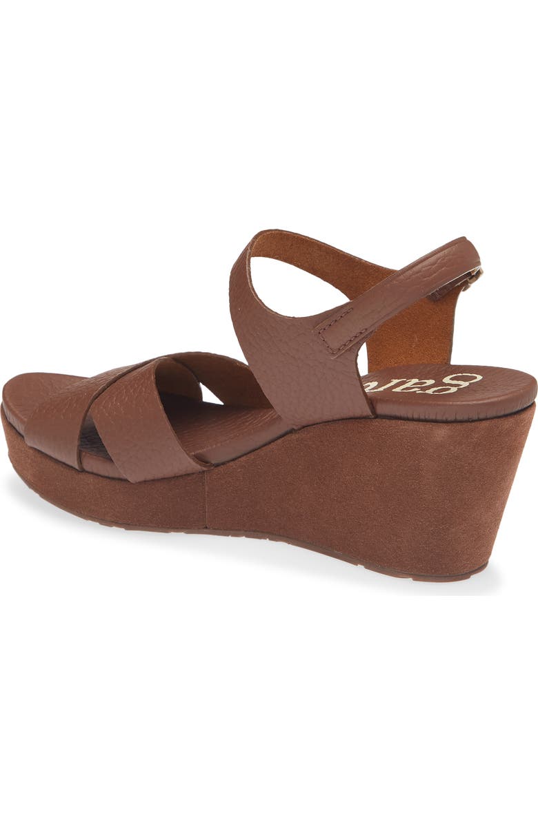 Pedro Garcia Aleyda Wedge Sandal, Alternate, color, Chestnut Cervo