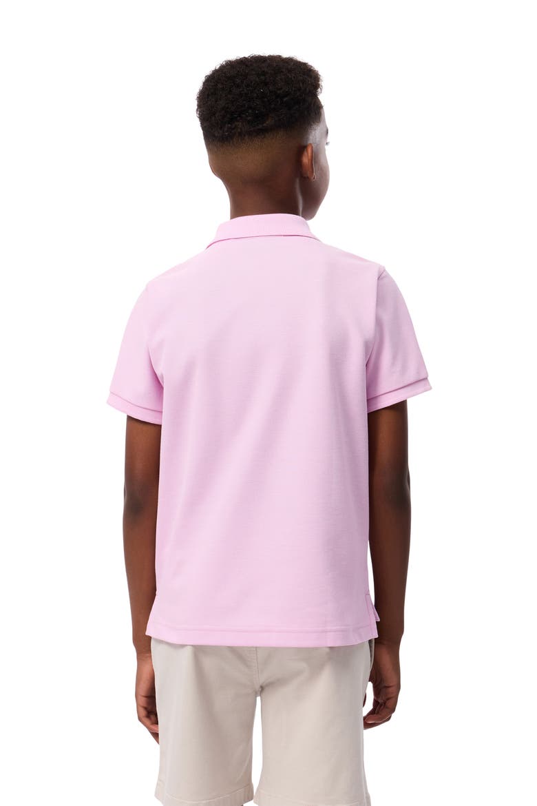 Kids' Classic Piqué Knit Polo, Alternate, color, PEONY PINK