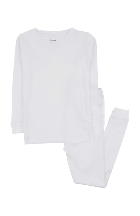 Kids Two-Piece Solid Cotton Matching Family Pajamas (Toddler, Little Kid & Big Kid)