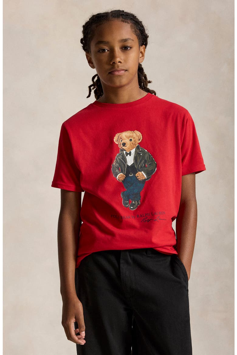 Kids' Polo Bear Graphic Tee, Alternate, color, RL2000 RED