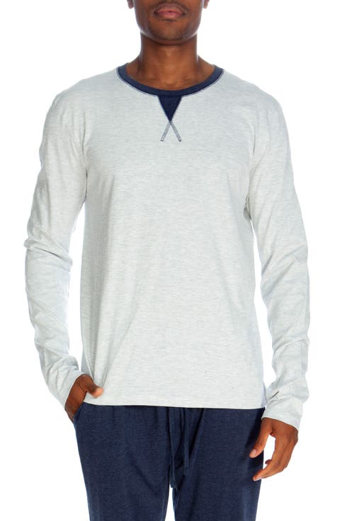 Long Sleeve Contrast Crewneck Shirt