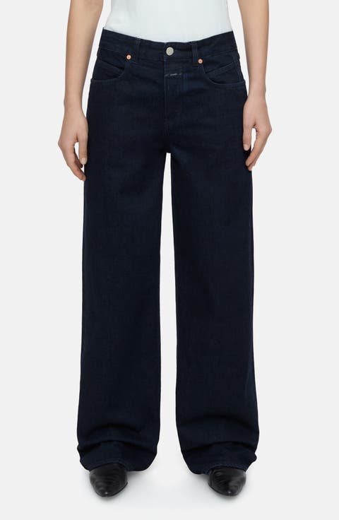 Nikka Wide Leg Jeans (Dark Blue)