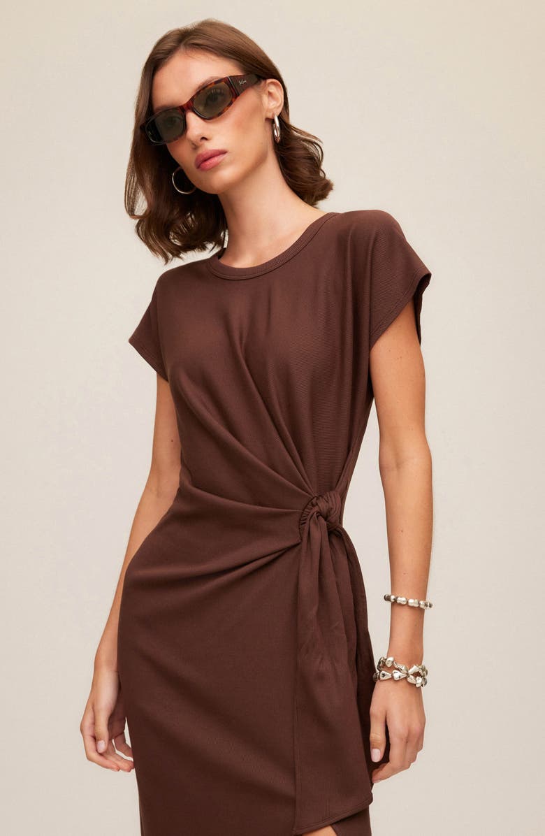 FIFTEEN TWENTY Marisa Side Knot Midi Dress, Alternate, color,