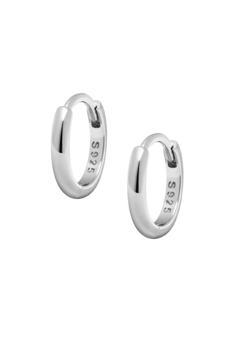 Sterling Silver Hoop Earrings, Main, color, Sterling Silver