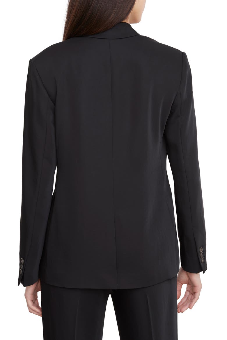 Double Breasted Crepe Blazer, Alternate, color, BLACK