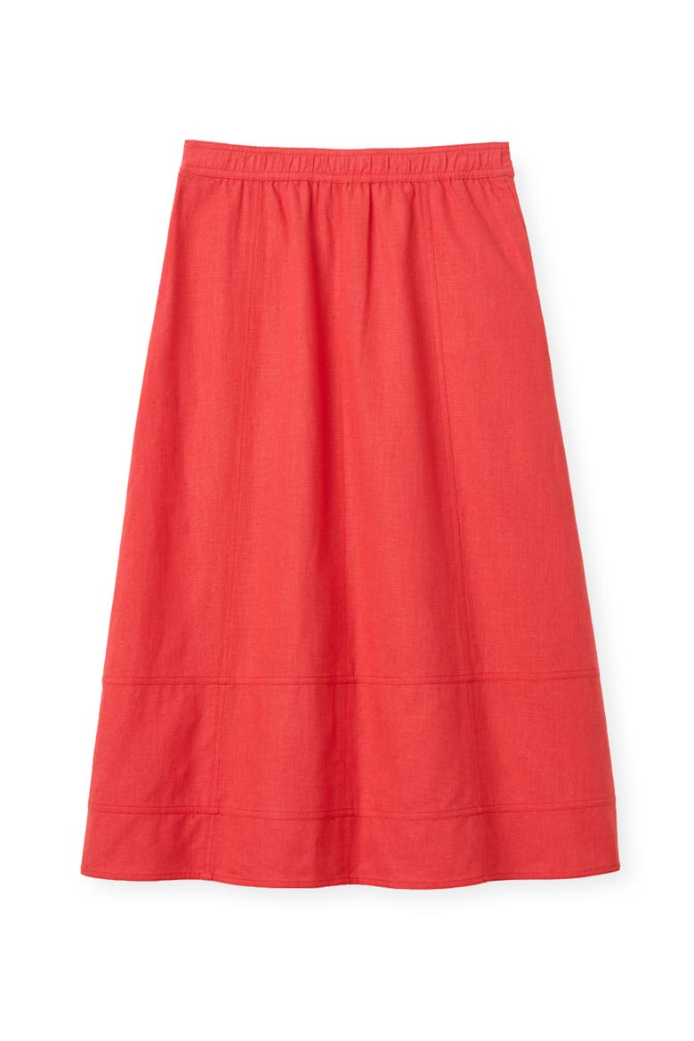 Alice Linen Skirt, Alternate, color, Poppy