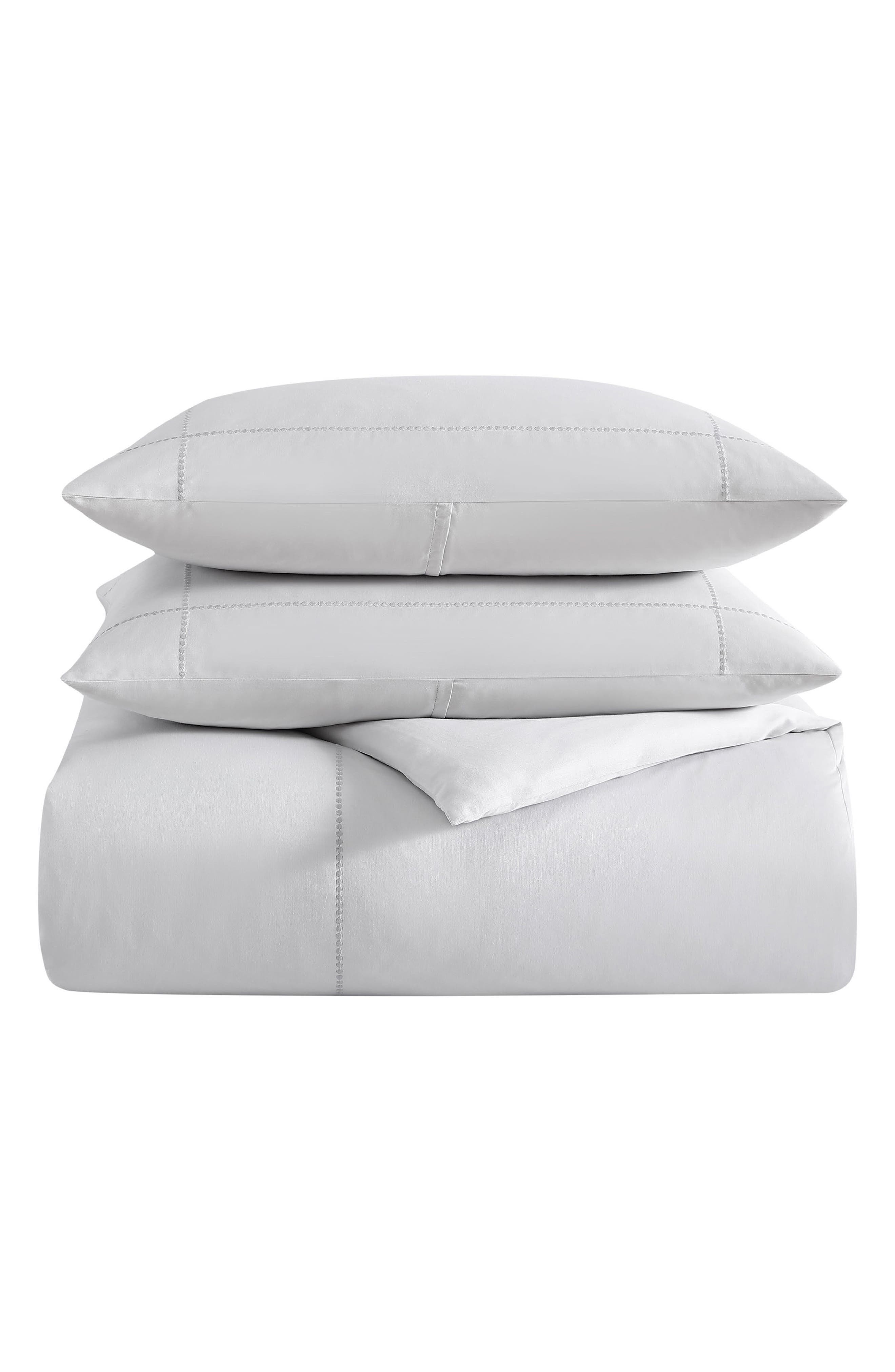 Vera Wang Simple Dot Cotton Sateen Duvet Cover Set