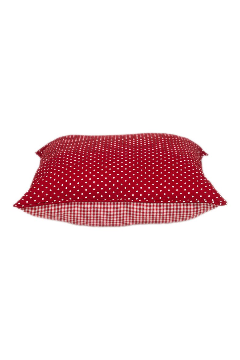 Pattern Cotton Pillow, Alternate, color, RED/WHITE