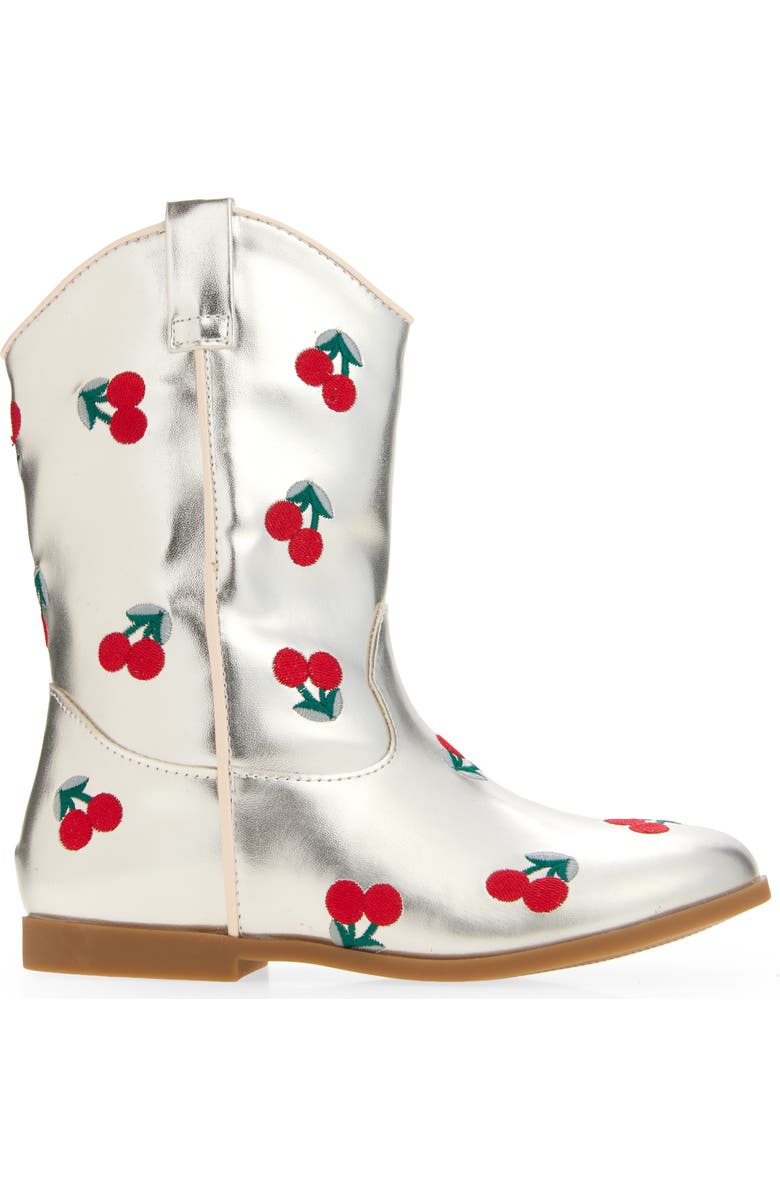 Tucker + Tate Kids' Gabi Cherry Embroidery Western Boot, Alternate, color,
