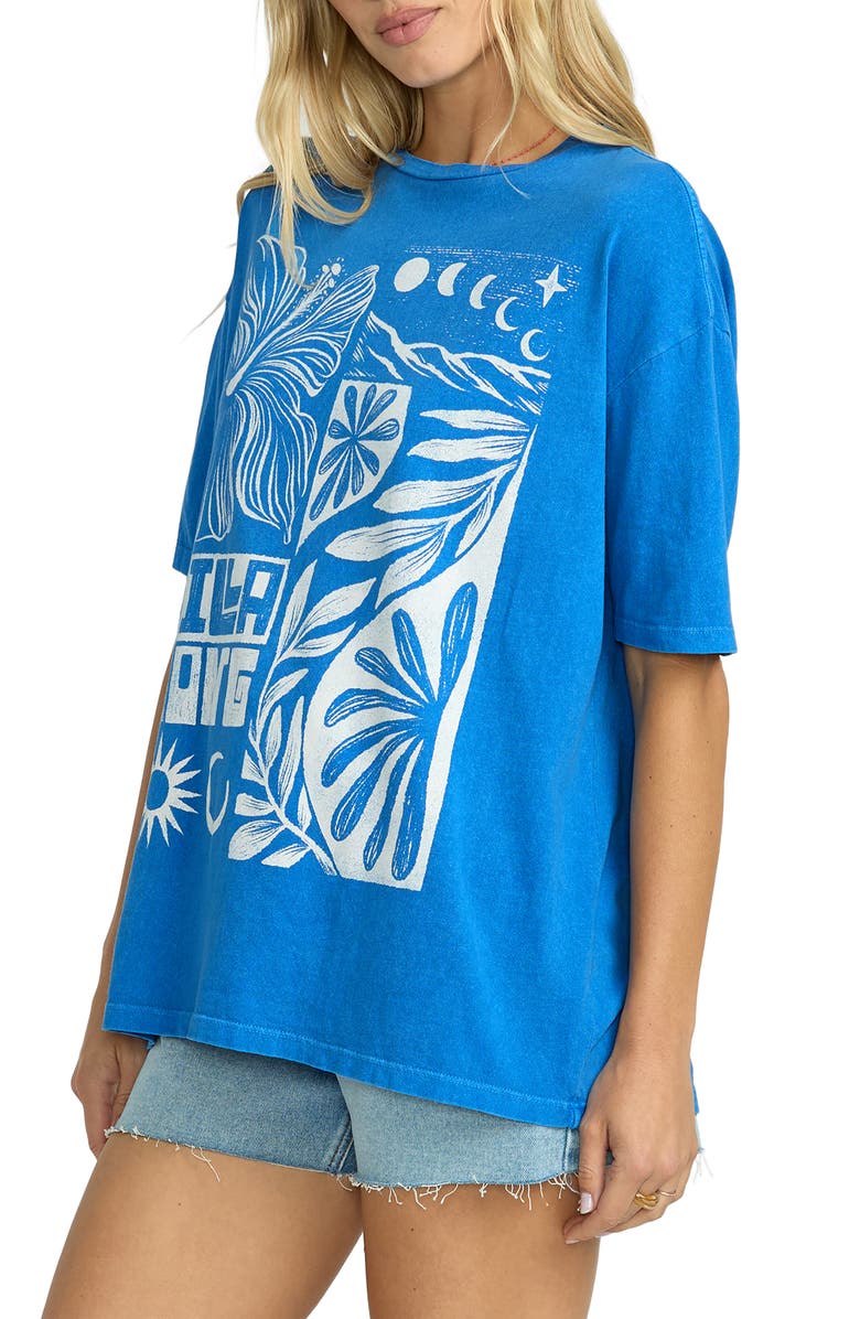 Billabong Summer Nights Oversize Cotton Graphic T-Shirt, Alternate, color,