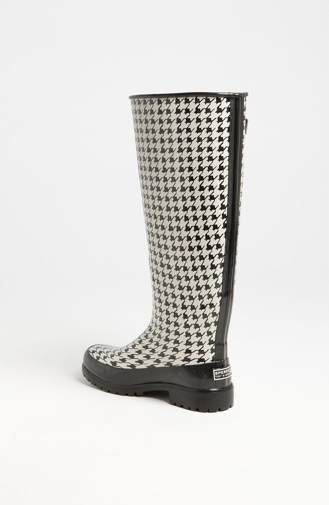 Sperry Top-Sider® 'Pelican Too' Rain Boot, Alternate, color, BLACK WHITE HOUNDSTOOTH