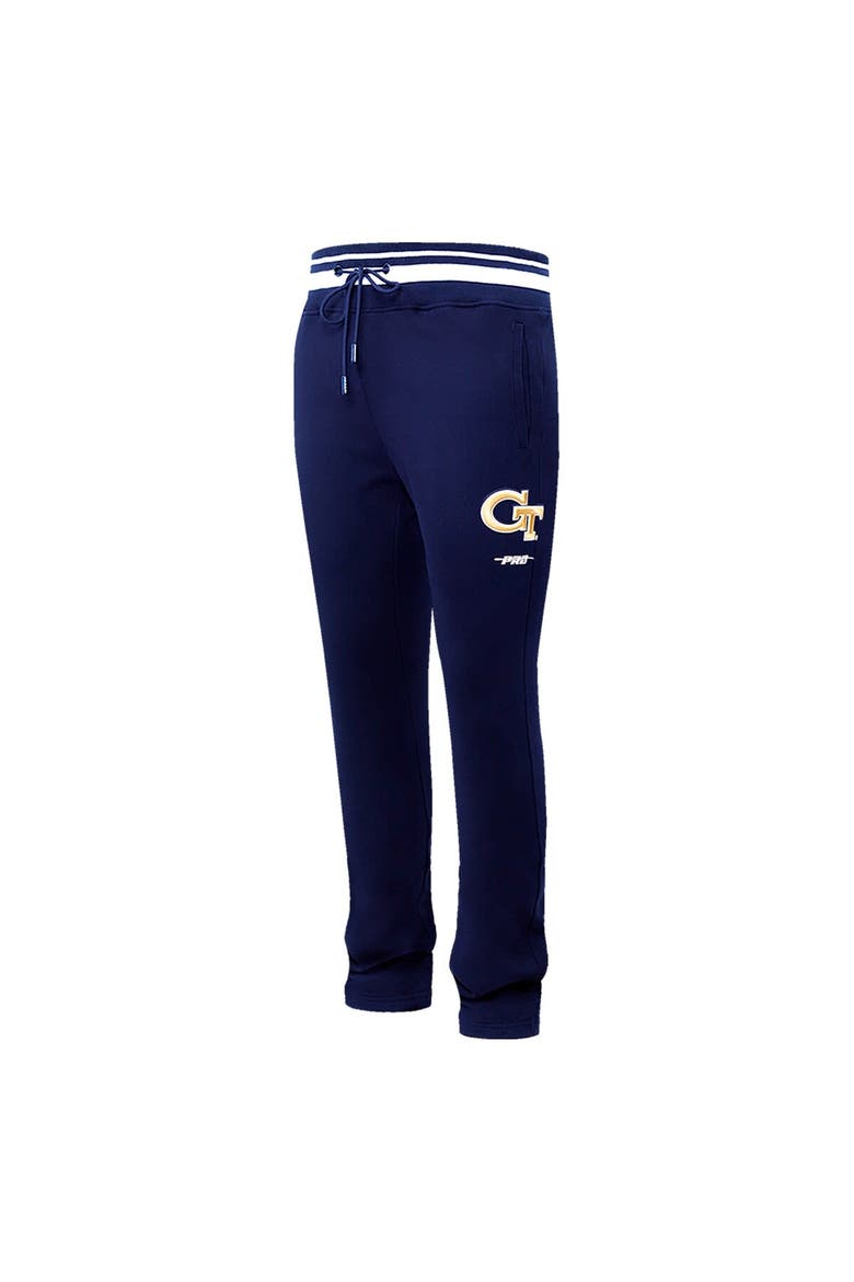 Men's Pro Standard Navy Georgia Tech Yellow Jackets Script Tail Fleece Sweatpants, Alternate, color, Navy