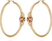 Vince Camuto 62mm Crystal Link Hoop Earrings