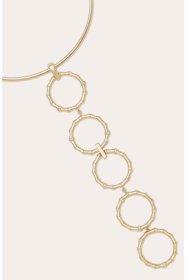 Chira Five Ring Choker Necklace, Alternate, color, GOLD
