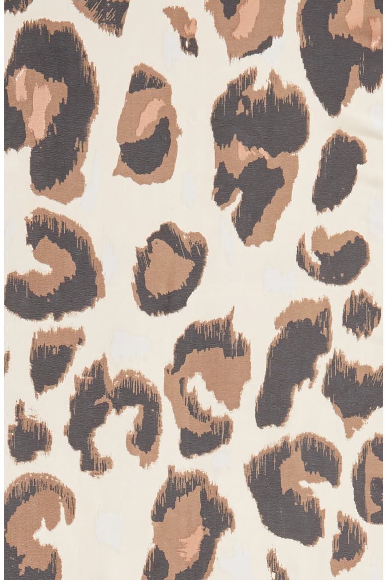 Leopard Print Scarf, Alternate, color, CHILI