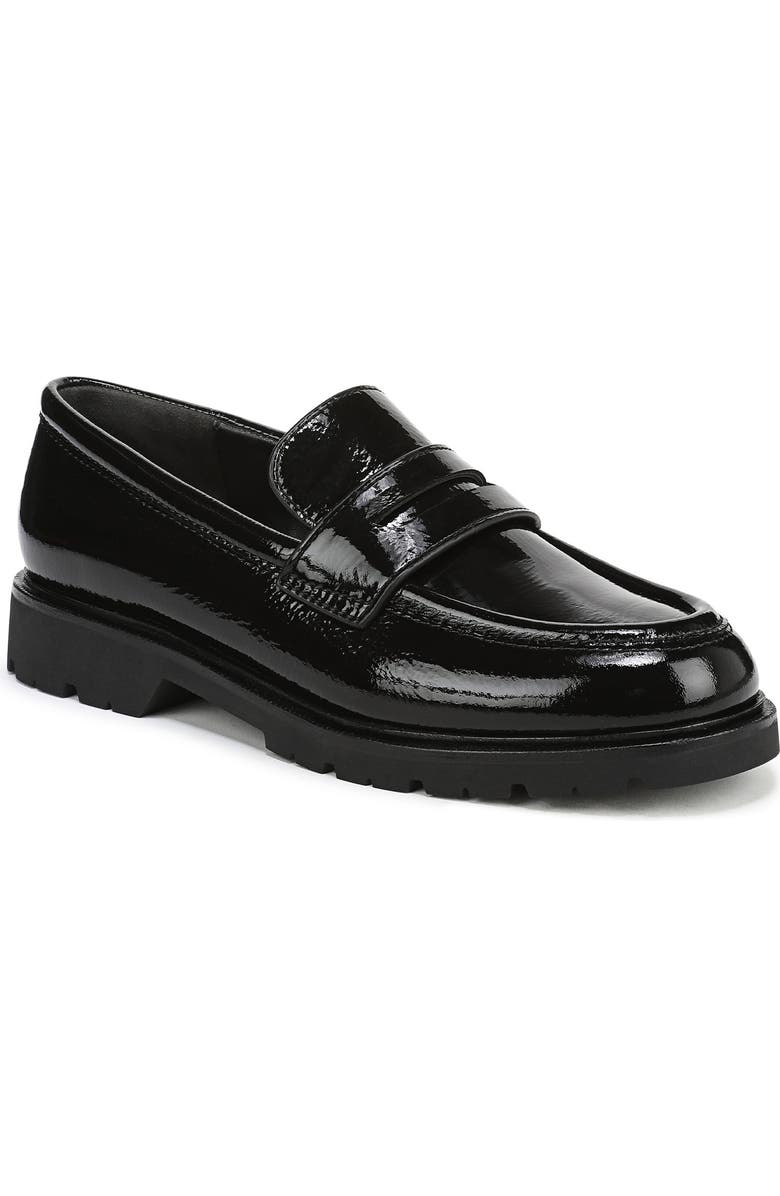Vince Siena Lugged Penny Loafer, Main, color, Black Patent