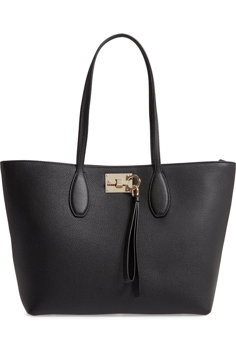 FERRAGAMO Salvatore Ferragamo Small The Studio Leather Tote, Main, color,