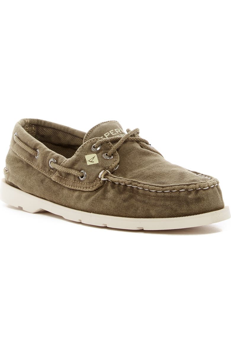 SPERRY TOP-SIDER<sup>®</sup> Leeward Washed Canvas Boat Shoe, Main, color,