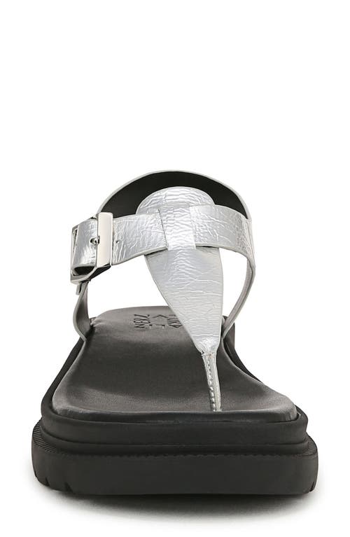 Naturalizer Alyssa T-strap Platform Sandal In Silver