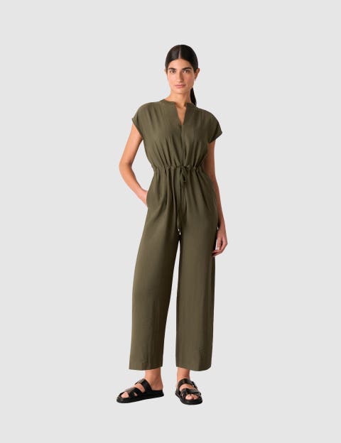 Sleeveless Drawstring Jumpsuit