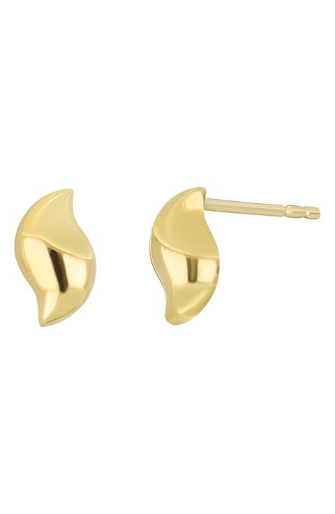 14K Gold Teardrop Stud Earrings (Online Trunk Show)