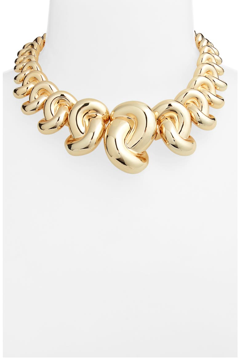 Multi Knot Necklace, Alternate, color, YELLOW GOLD