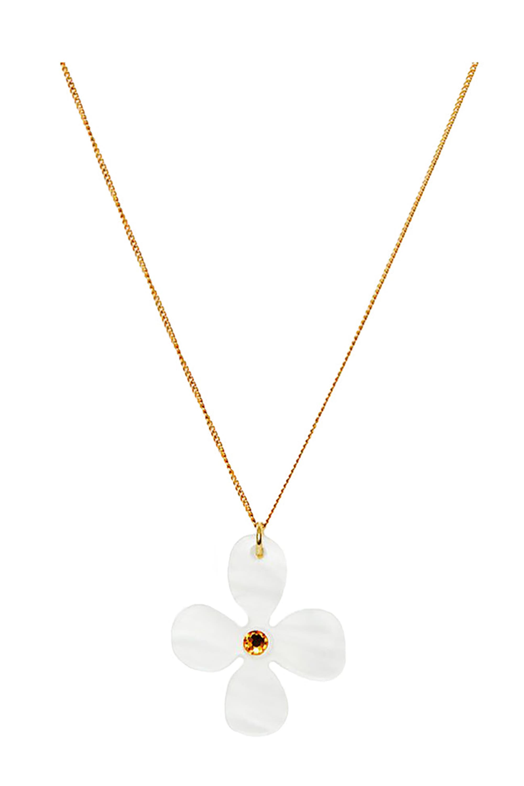 Toolally Daisy Pendant Necklace - Summer White 