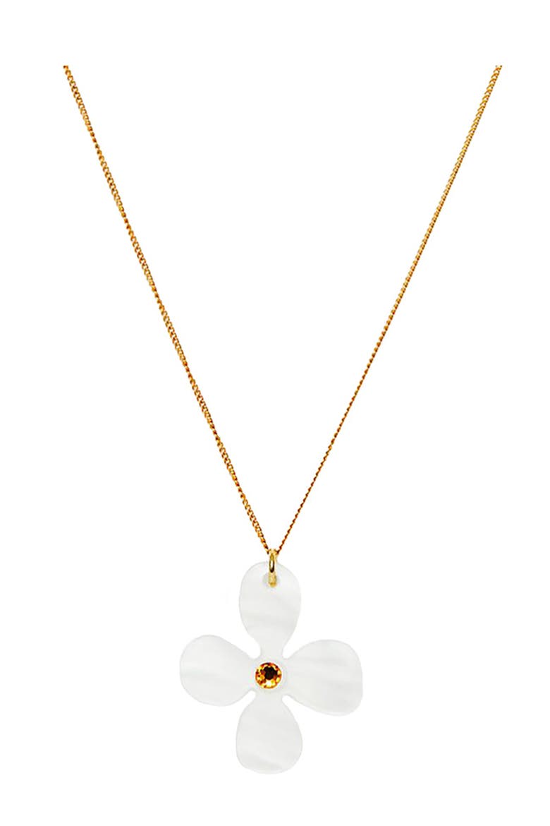 Daisy Pendant Necklace - Summer White, Main, color, Summer White