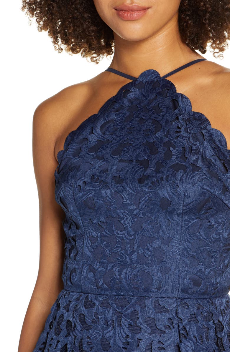 Chi Chi London Claudetta Fit & Flare Lace Dress, Alternate, color, 