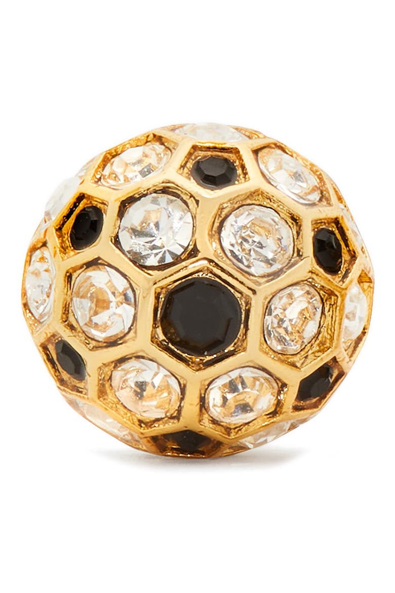 on the ball stud earrings, Alternate, color, BLACK MULTI.