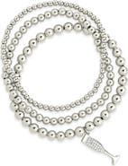 Sterling Forever Raise a Glass Crystal & Beaded Wrap Bracelet