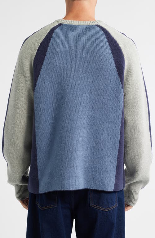 Obey Raglan Sleeve Sweater In Multi