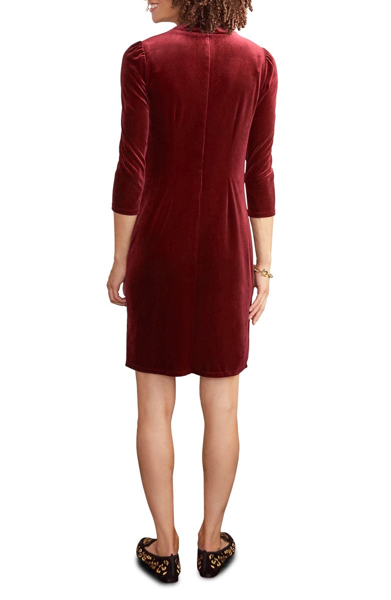 Boden High Neck Velvet Dress, Alternate, color, 