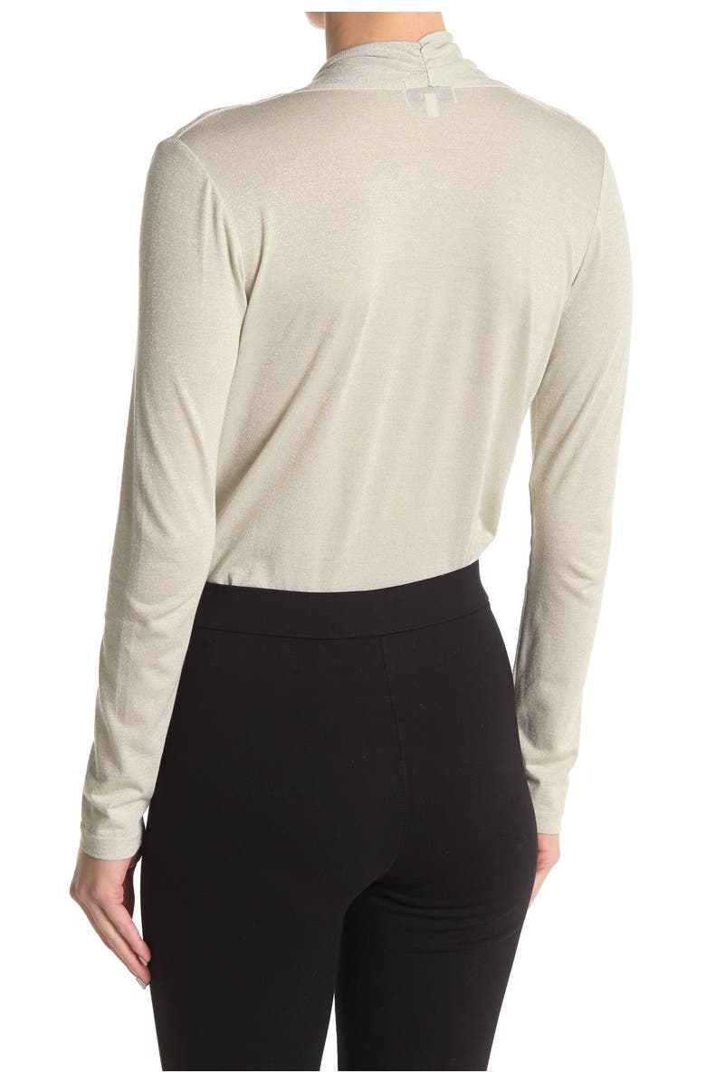 Reiss Rosalba Metallic Long Sleeve Bodysuit | Nordstromrack